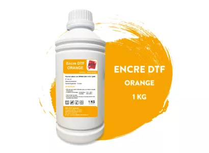 Encre Etik DTF Transfert orange bouteille de 1Kg